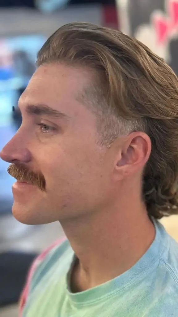 Long Slick-Back Mullet