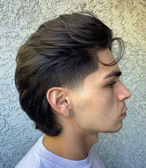 Short Slick-Back Mullet