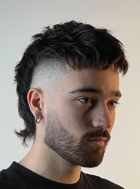 Skin Fade Ponytail Mullet