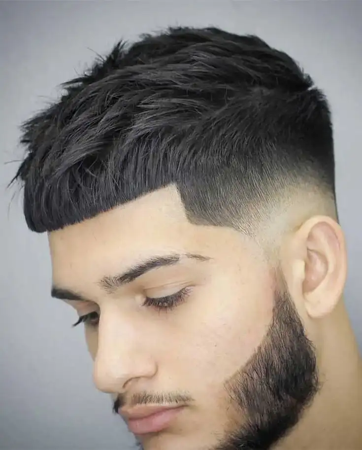 With Faded Temples haircut