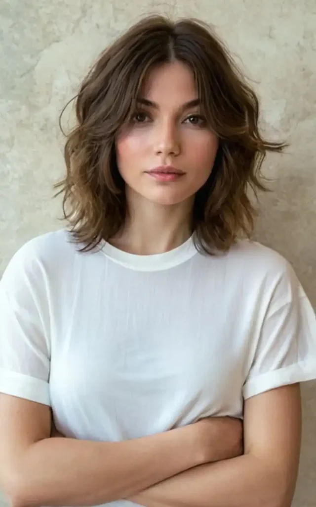 short wavy haircut